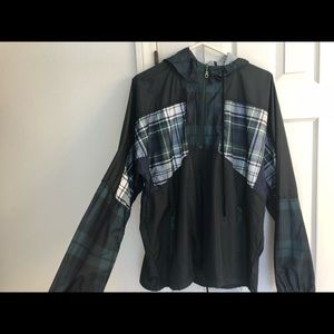 Urban outfitters plaid windbreaker